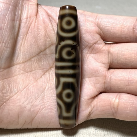 Twelve Eyed Dzi Bead with Blood Spots