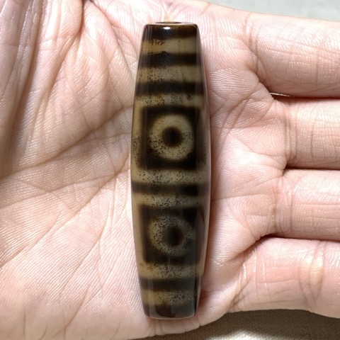 Four Eyed Dzi Bead with Blood Spots