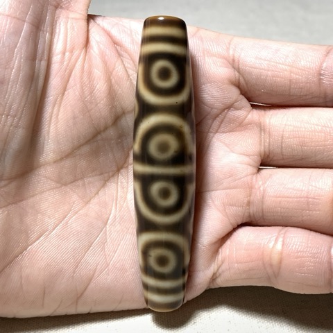 Twelve Eyed Dzi Bead with Blood Spots