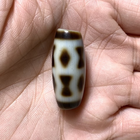 Vajra Dzi Bead with Blood Spots