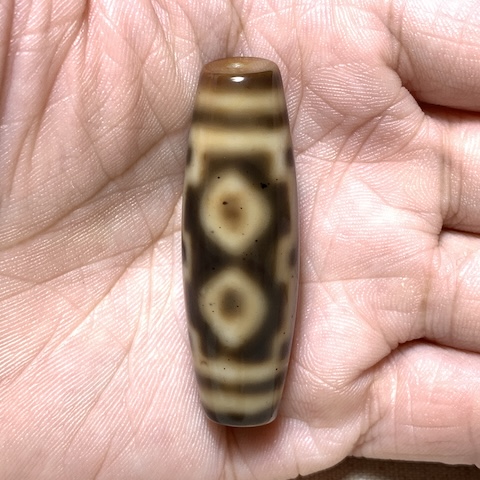 Four Buddha Eyed Dzi Bead with Blood Spots