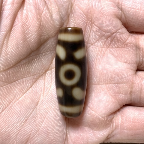 Garuda and Two Eyed Dzi Bead with Blood Spots