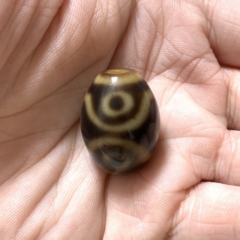Six Eyed Dalo Dzi Bead with Blood Spots