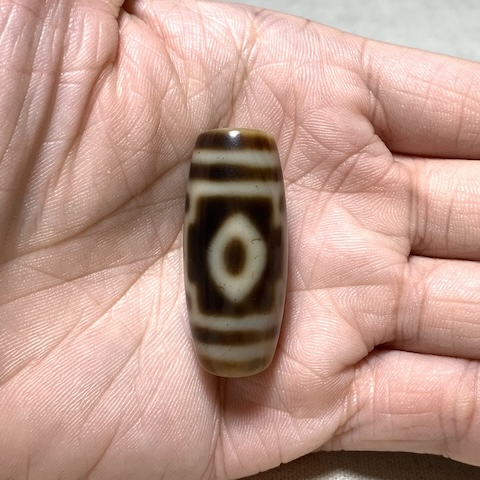 Two Buddha Eyed Dzi Bead with Blood Spots