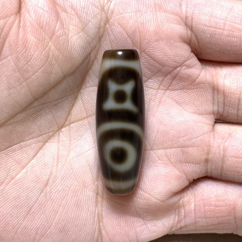 Two Eyed and Star Dzi Bead
