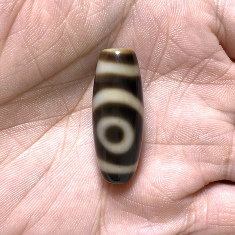 Two Eyed Dzi Bead with Blood Spots