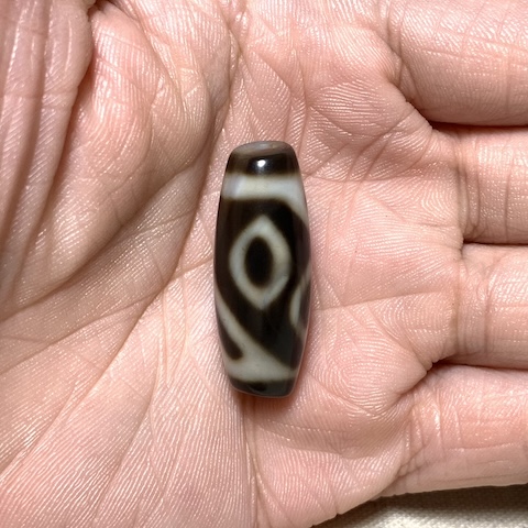 Four Activities Dzi Bead with Blood Spots